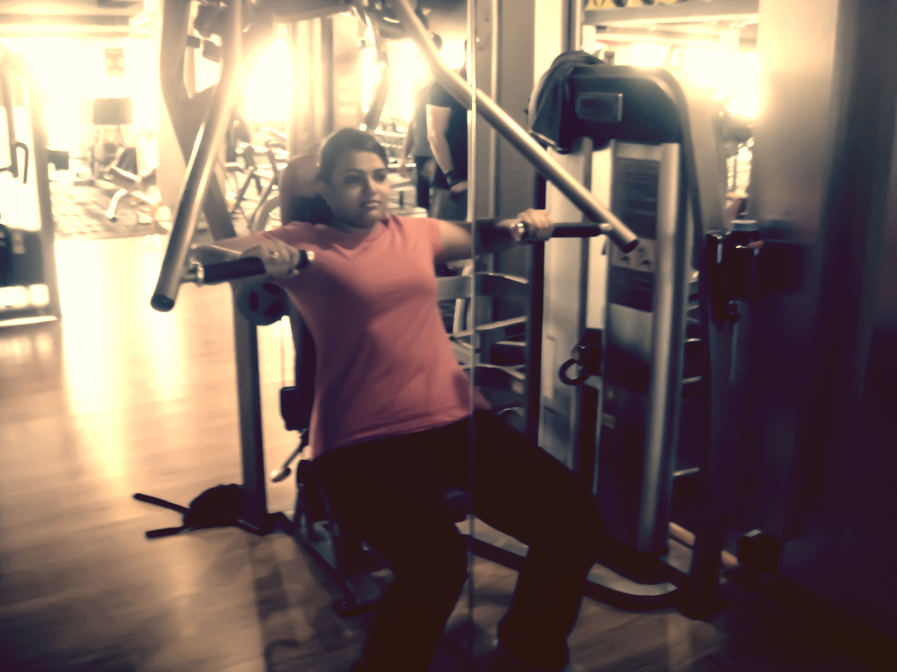 Girl doing strength training