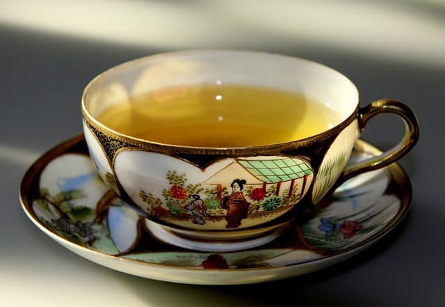 Green tea in a chinese cup