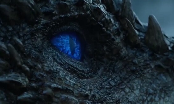 Viserion resurrected to Wight Dragon by the Night King