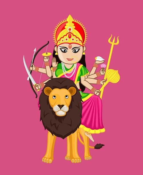 Illustration of Goddess Jagdamba