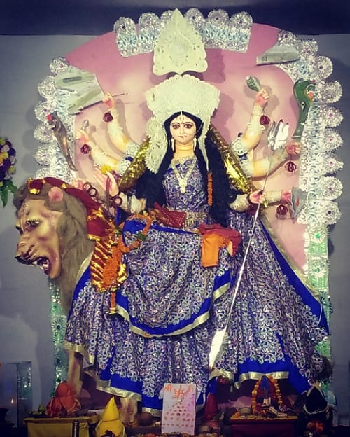 The idol of Nau-Durga having eight hands