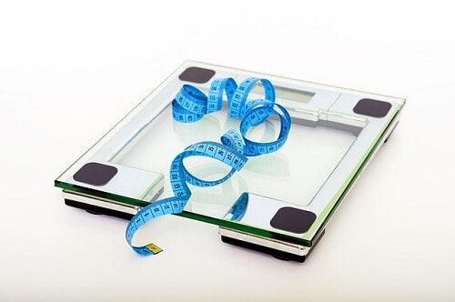 Weighing scale and a measuring tape.